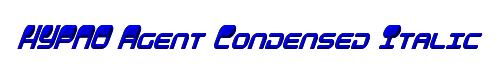 HYPNO Agent Condensed Italic 