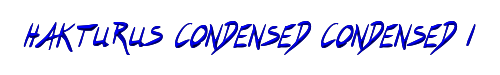 Hakturus Condensed Condensed Italic 