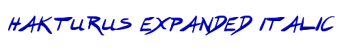 Hakturus Expanded Italic 