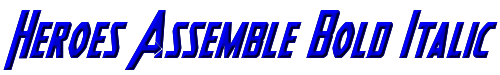 Heroes Assemble Bold Italic 
