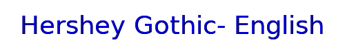 Hershey Gothic- English 