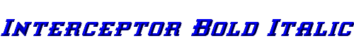 Interceptor Bold Italic 