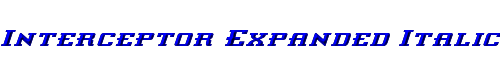 Interceptor Expanded Italic 
