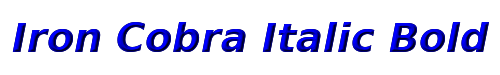 Iron Cobra Italic Bold 