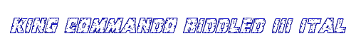 King Commando Riddled III Italic 