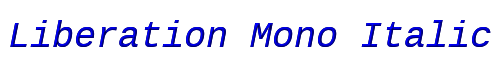 Liberation Mono Italic 