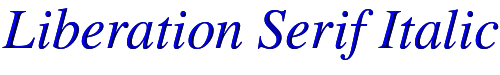 Liberation Serif Italic 