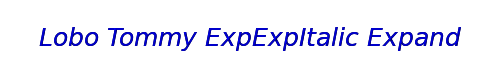 Lobo Tommy ExpExpItalic Expanded Italic 