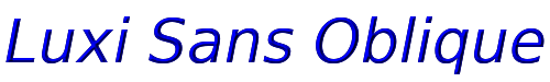 Click to use Luxi Sans Oblique Luxi Sans Oblique