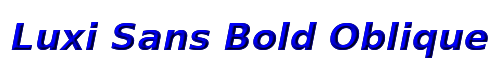 Luxi Sans Bold Oblique 