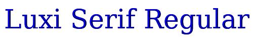Luxi Serif Regular 