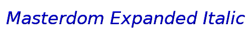 Masterdom Expanded Italic 