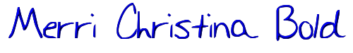 Merri Christina Bold 