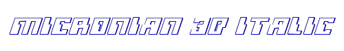 Micronian 3D Italic 