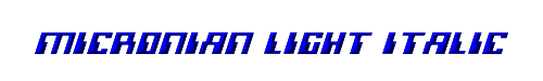 Micronian Light Italic 
