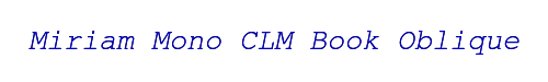 Miriam Mono CLM Book Oblique 