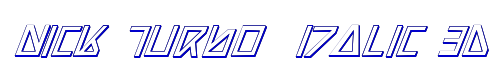 Nick Turbo  Italic 3D 