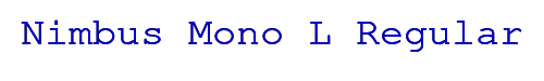 Nimbus Mono L Regular 