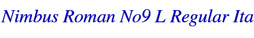 Nimbus Roman No9 L Regular Italic 