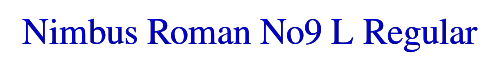 Nimbus Roman No9 L Regular 