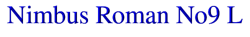 Nimbus Roman No9 L 
