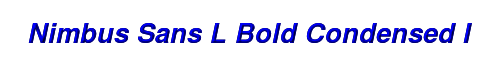 Nimbus Sans L Bold Condensed Italic 