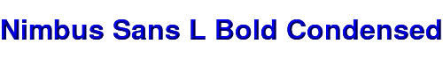 Nimbus Sans L Bold Condensed 
