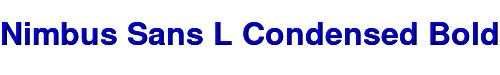 Nimbus Sans L Condensed Bold 
