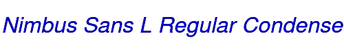 Nimbus Sans L Regular Condensed Italic 