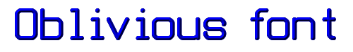 Oblivious font 