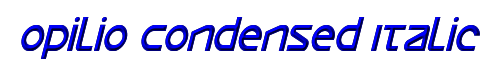 Opilio Condensed Italic 