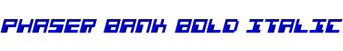 Phaser Bank Bold Italic 