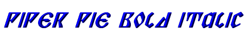 Piper Pie Bold Italic 