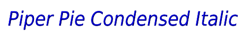 Piper Pie Condensed Italic 