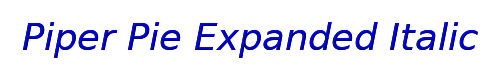 Piper Pie Expanded Italic 
