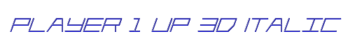 Player 1 Up 3D Italic 