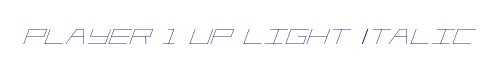 Player 1 Up Light Italic 