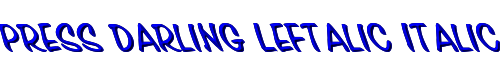 Press Darling Leftalic Italic 