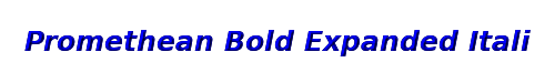 Promethean Bold Expanded Italic 