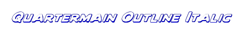 Quartermain Outline Italic 