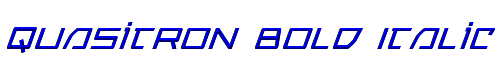 Quasitron Bold Italic 