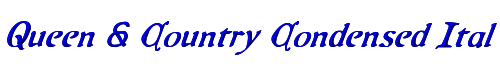 Queen & Country Condensed Italic 