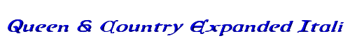 Queen & Country Expanded Italic 