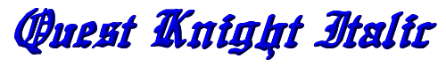 Quest Knight Italic 