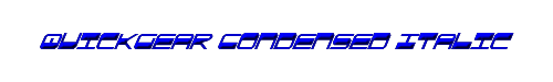 QuickGear Condensed Italic 