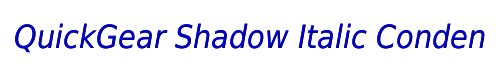 QuickGear Shadow Italic Condensed 