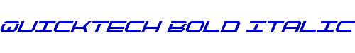 QuickTech Bold Italic 