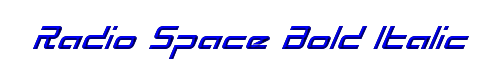 Radio Space Bold Italic 