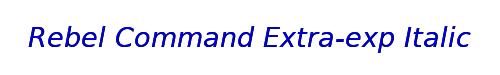 Rebel Command Extra-exp Italic ExtraExpanded Italic 