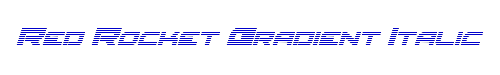 Red Rocket Gradient Italic 